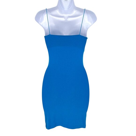 Zara Blue Spaghetti Strap Bodycon Mini Dress Womens Size Small - Picture 6 of 9